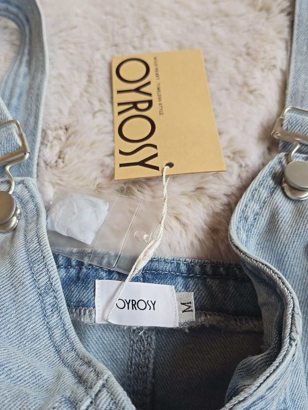 NWT Oyrosy Denim Blue Jumpsuit Size Medium - Picture 9 of 14
